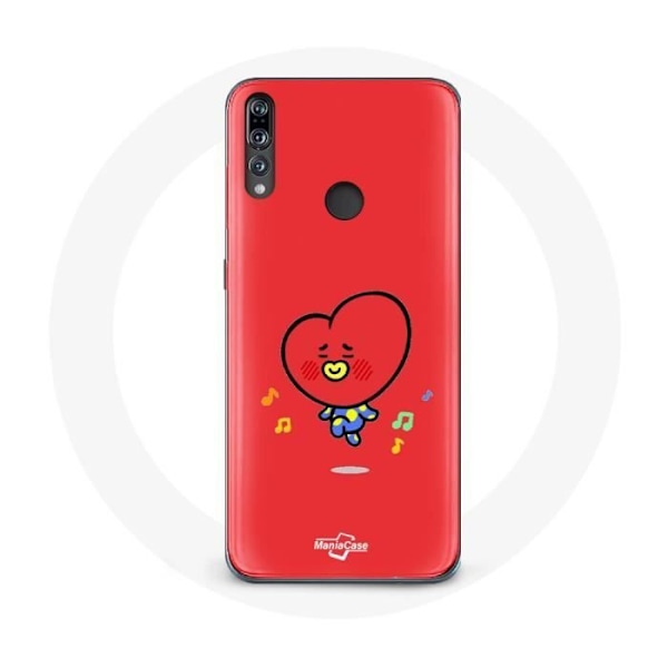 Coque för Huawei P30 Lite BTS Bangtan Killar BT21 TATA V Röd Bakgrund