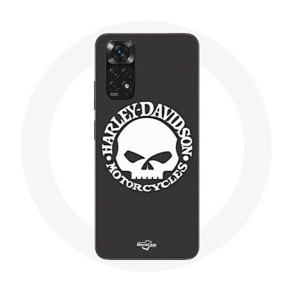 Coque - Harley Davidson - Xiaomi Redmi Note 11 4G - Blød - Dødningehoved - Sort