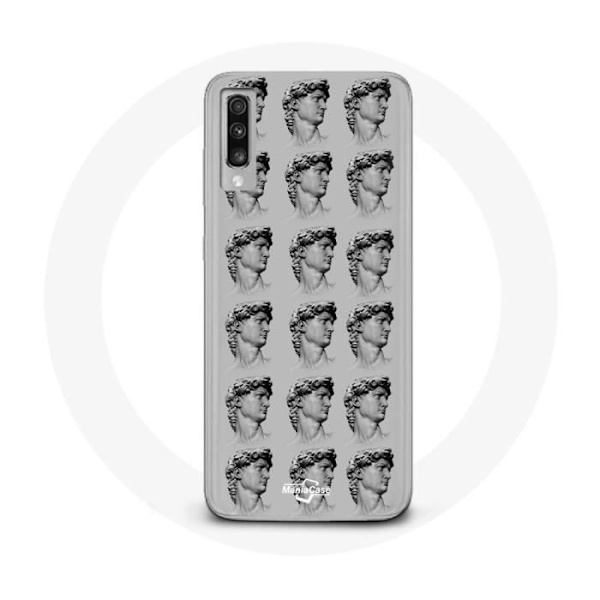 Cover til Samsung Galaxy A50 Statue grå baggrund