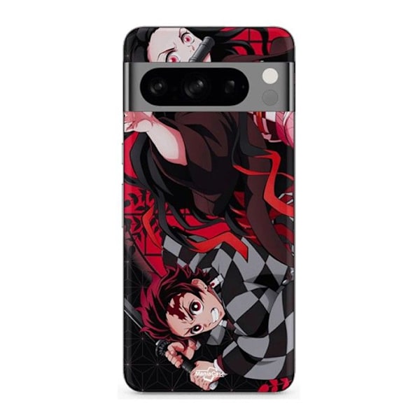 Coque - MANIACASE - Google Pixel 8a Pro - Silikon - Mjuk - Demon Slayer Svart