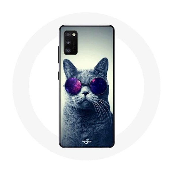Coque för Samsung Galaxy S20 plus Katt Glasögon lila Stil