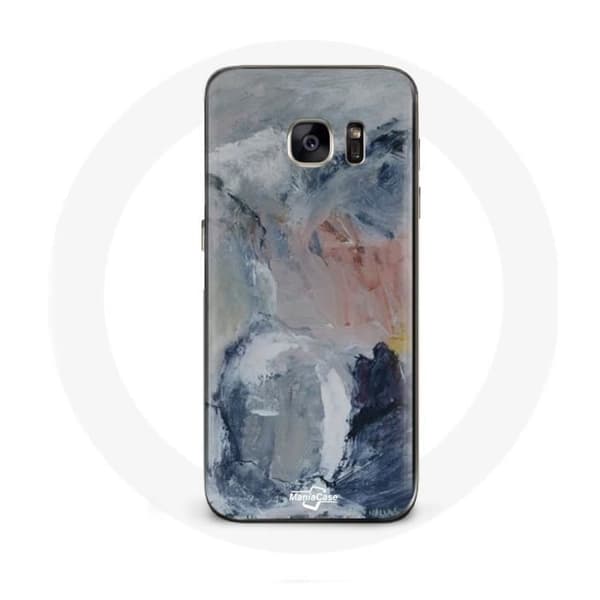 Coque - Samsung - Galaxy S7 - Abstrakt - Mjuk - Skydd i syntetiskt material Grå
