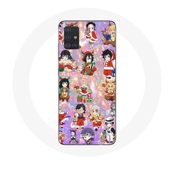 Coque pour Samsung Galaxy A71 Demon Slayer hyvää joulua esittelee joululahjan