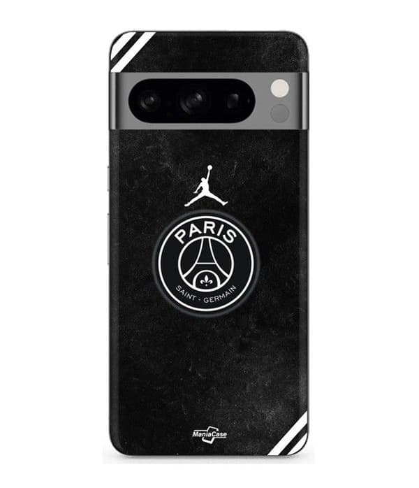 Coque - MANIACASE - Google Pixel 8a Pro - Silikon - Svart - PSG Jordan-logotyp Svart