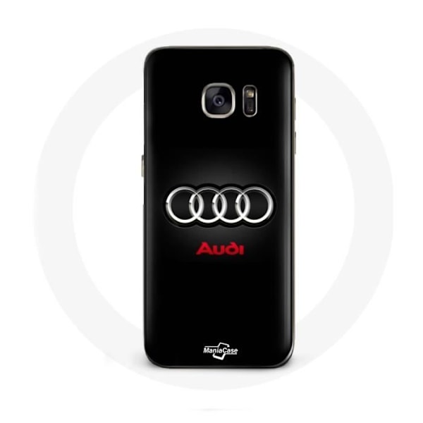 Coque för Samsung Galaxy S6 edge Audi-logotyp Metall svart bakgrund