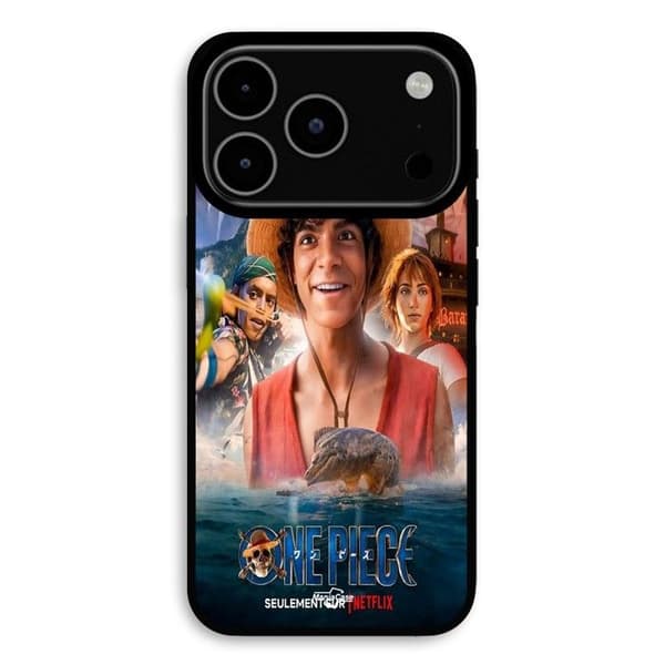 Coque til iPhone 17 Pro Max plakat Luffy One Piece Maniacase Svart