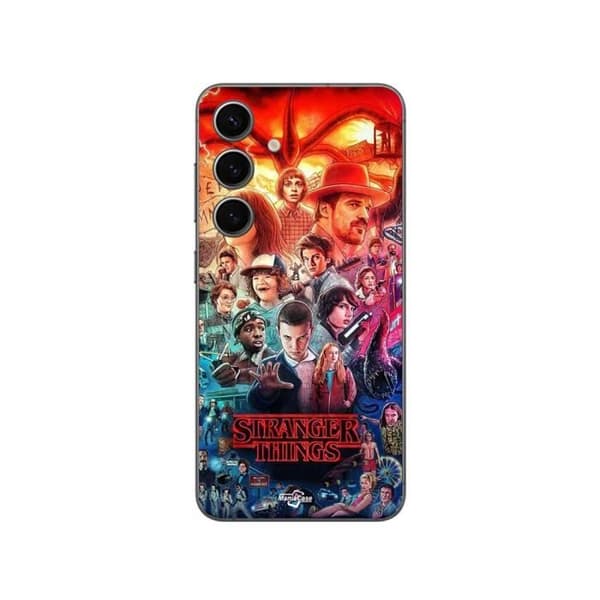 Coque - Maniacase - Samsung Galaxy S24 - Sort - Fleksibel - Stranger Things Sæson 4