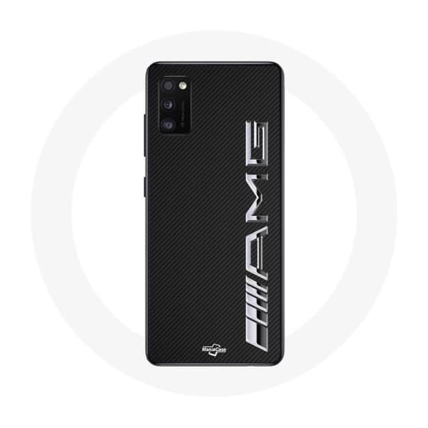 Coque - Amg - Samsung Galaxy A41 - Svart - Flexibel - Kolfiber Textur