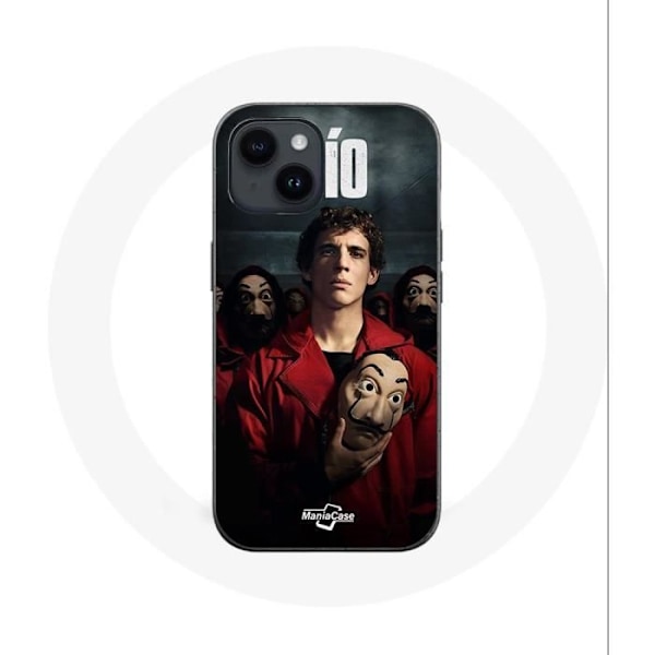 Coque - Maniacase - Iphone 14 Plus - La Casa De Papel Rio Masque - Blød - Sort