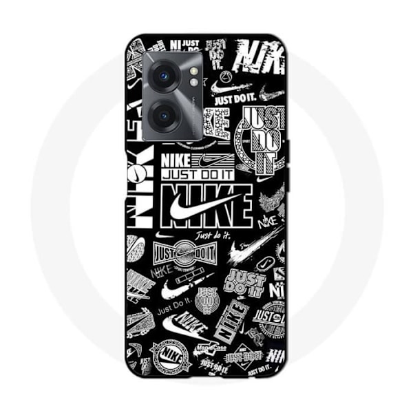 Coque Realme V23 Nike air logotyp Nike Graffiti svart och vit