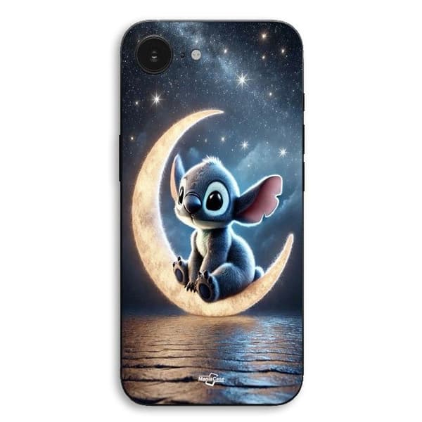 Cover til iPhone 16E Stitch måne stjerne nat Maniacase Svart