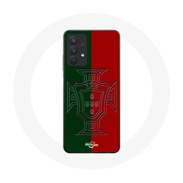 Coque - Maniacase - Samsung Galaxy A32 4G - Portugal logotyp i grönt och rött - Silikon - Mjuk svart