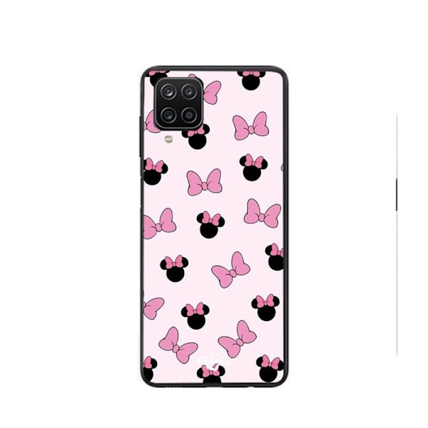 Coque - Maniacase - Galaxy A12 - Silikon - Mjuk - Minnie, rosa sløyfe Svart