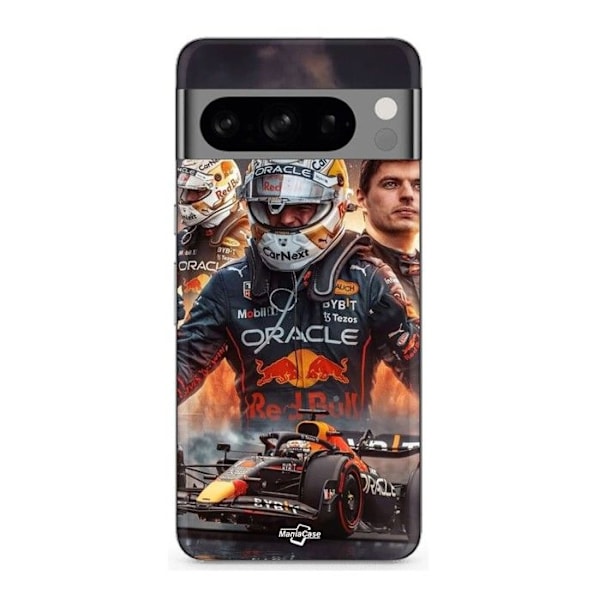 Coque - MANIACASE - Google Pixel 8a Pro - Flexibel - Svart - Max Verstappen F1 konst tapet Svart