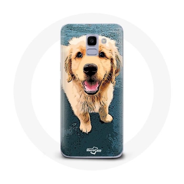 Skyddsfodral för Samsung Galaxy A8 2018 Golden retriever valp