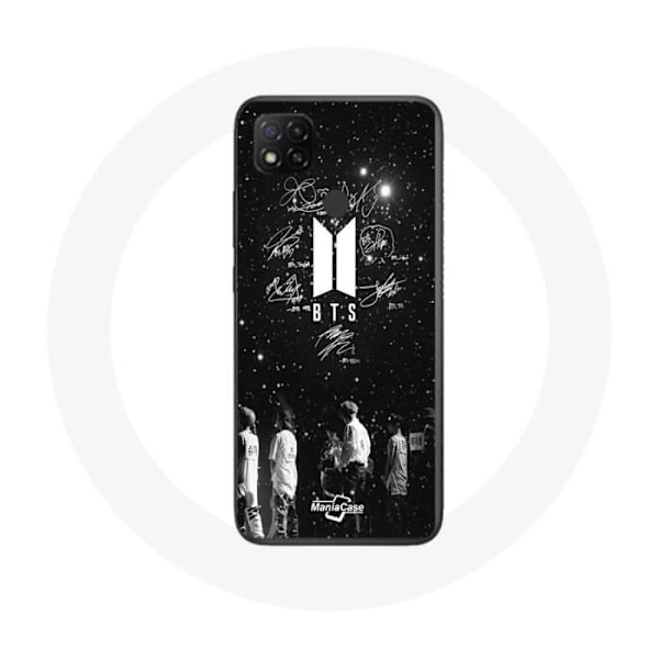 Coque - BTS - Xiaomi Redmi 9C - Blød - Sort - BTS Medlemmer