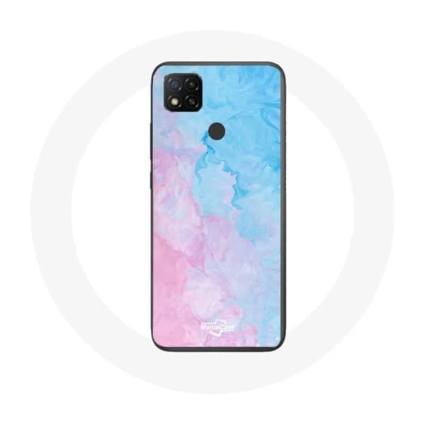 Coque Xiaomi Redmi 9C Pink Blue Background