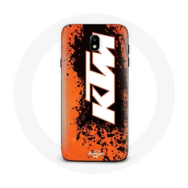 Cover til Samsung Galaxy J5 2017 KTM Logo hvid baggrund orange