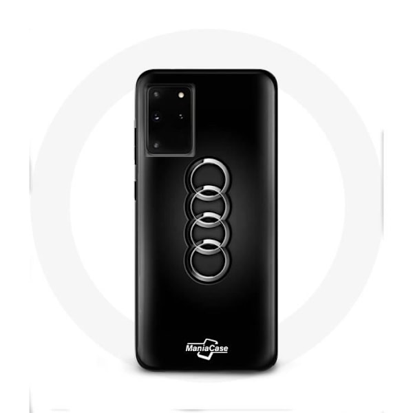 Coque för Samsung Galaxy S11 Plus Audi-logotyp navkapsel svart bakgrund