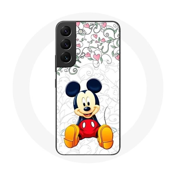 Skyddsfodral för Samsung Galaxy S21 FE Mickey Mouse Blommor Hjärtan