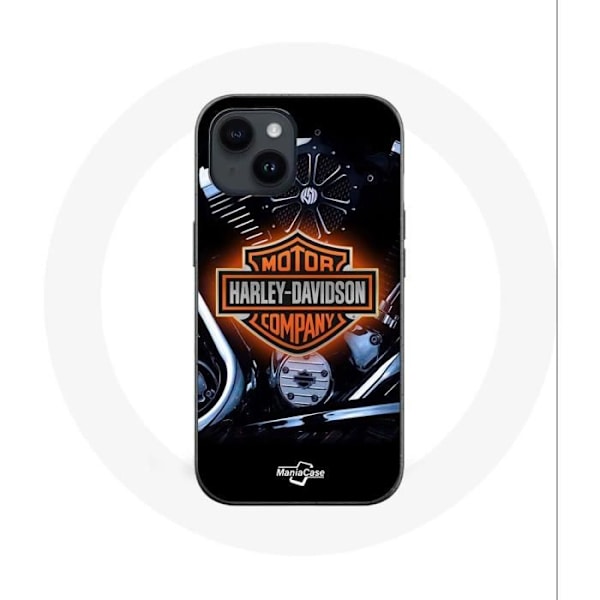 Cover til iPhone 14 - Harley Davidson - Logo - Blød - Sort - Unisex
