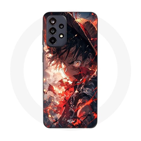 Coque Maniacase för Samsung Galaxy A52 5g One piece Luffy arg konst manga anime svart