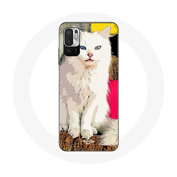 Coque - Xiaomi - Redmi Note 10 5G - Mjuk - Skydd - Mönster av Vit Katt Vit