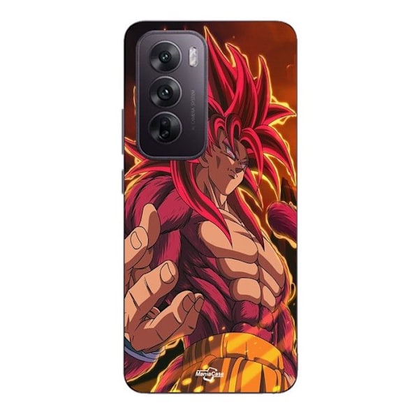 Coque för Oppo Reno 12 5G Dragon Ball DAIMA Goku Ultime SSJ4 Maniacase Svart