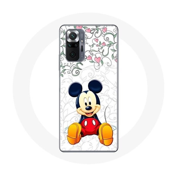 Coque för Xiaomi Redmi Note 10 Pro Mickey Mouse Blommor Hjärtar