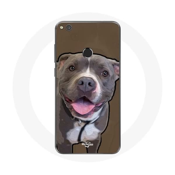 Skydd för Huawei P8 Lite 2017 Vit grå Pitbull hund
