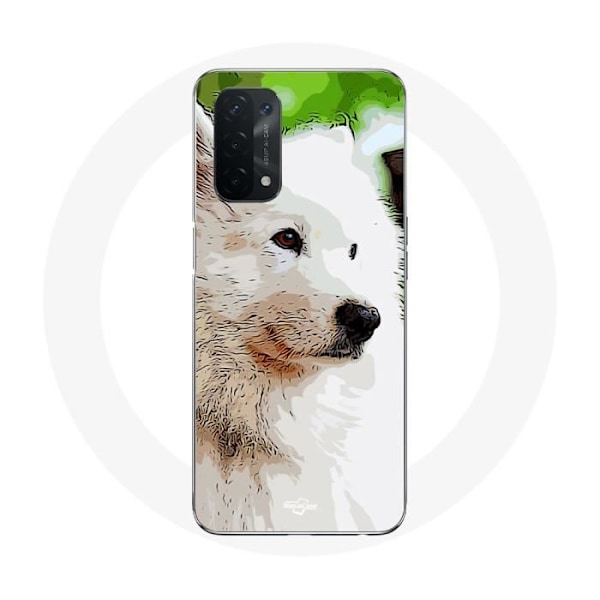 Skal för Oppo A74 Vit Samojedhund