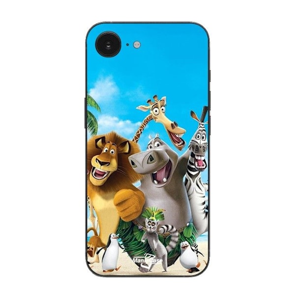 Coque Maniacase Pour Iphone 16E Madagascar Anime Svart