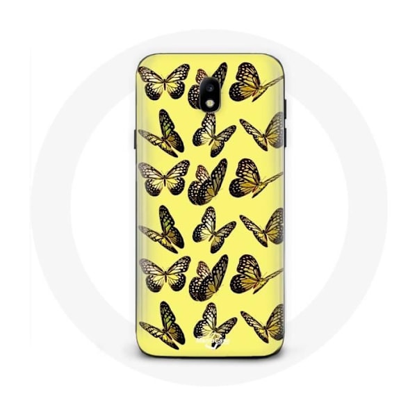 Skyddsfodral för Samsung Galaxy S4 Fjärilar Gul Bakgrund