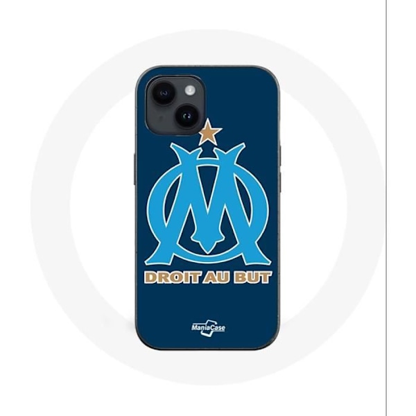 Coque - Maniacase - Iphone 14 Plus - OM-logotyp blå - Silikon - Mjuk svart