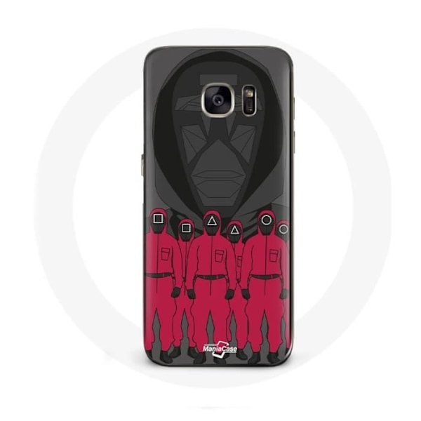 Coque för Samsung Galaxy S6 Edge Squid Game Affisch masker karaktärer