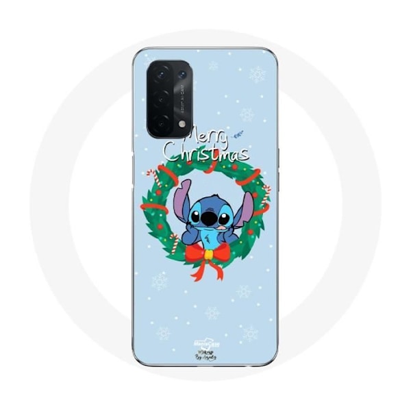 Coque för Oppo A74 Stitch snö glad jul blå