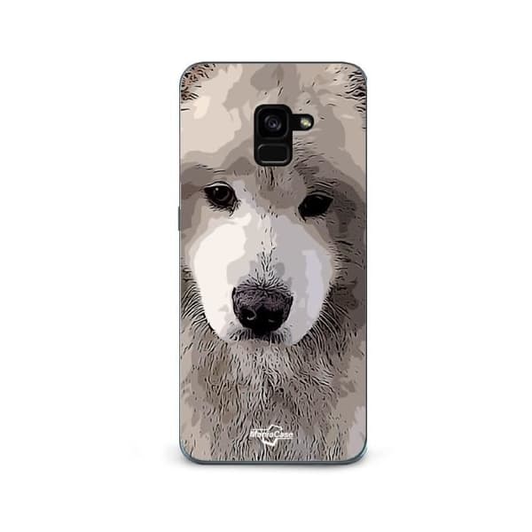 Coque för Samsung Galaxy A8 Plus Samoyed Grå Hundras