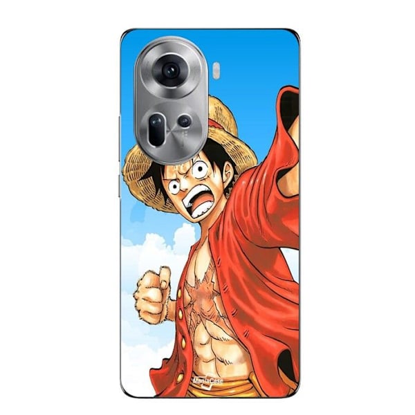 Coque - Maniacase - Oppo Reno 11 5G - Flexibel - Svart - Monkey D Luffy One Piece