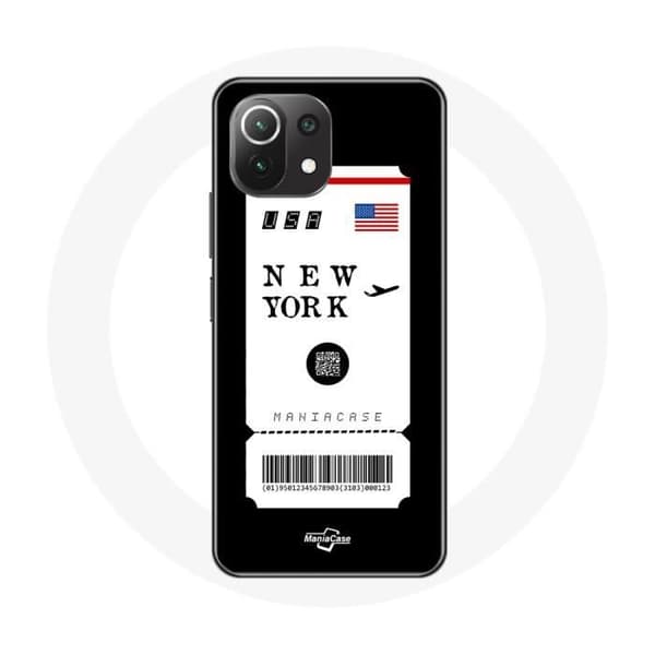 Coque - Xiaomi - Mi 11 Lite - Flybillet New York - Blød - Syntetisk beskyttelse