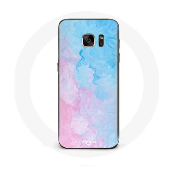 Coque - Samsung - Galaxy S7 - Suddig - Skydd - Blå/Rosa Blå, Rosa