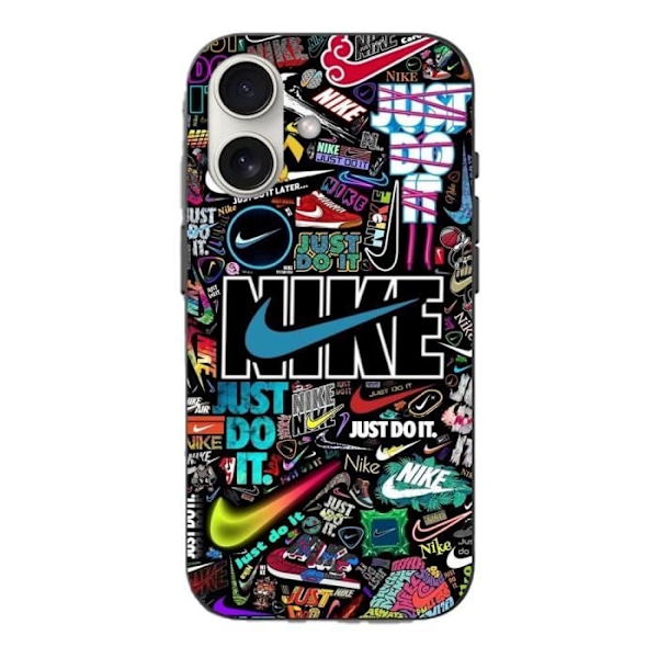 Iphone 16 Plus-fodral - Nike - Färgglad - Mjuk - Pikachu och Goku-mönster - Just Do It Färgad