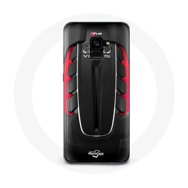 Cover til Samsung Galaxy A8 Plus Audi RS Logo rød
