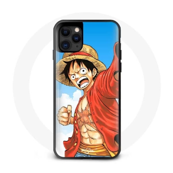 Coque - Maniacase - Iphone 12 Pro Max - One Piece Luffy Anime - Mjuk - Svart Svart
