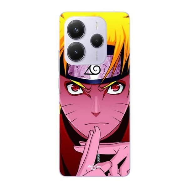 Coque - Maniacase - Xiaomi Redmi Note 14 5G - Blød - Naruto krydset hånd - Rosa