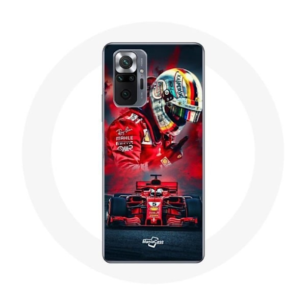 Mobilskal för Xiaomi Redmi Note 10 Pro Formel 1 Sebastian Vettel F1-förare Röd