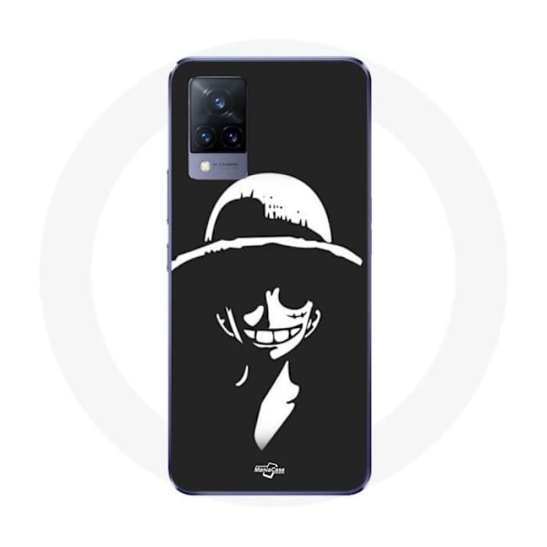 Coque Vivo v21 5G Monkey D. Luffy sort og hvid