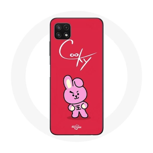 Skydd för Samsung Galaxy A22 5G BTS Bangtan Boys BT21 Cooky Röd Bakgrund
