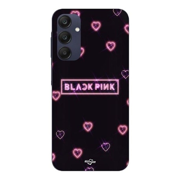 Coque - Maniacase - Samsung Galaxy A25 - Svart - Rosa Hjärta - Mjuk Rosa