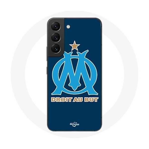 Coque - Maniacase - Samsung Galaxy S21 FE - OM-logotyp blå - Mjuk - Skydd och dekoration Svart