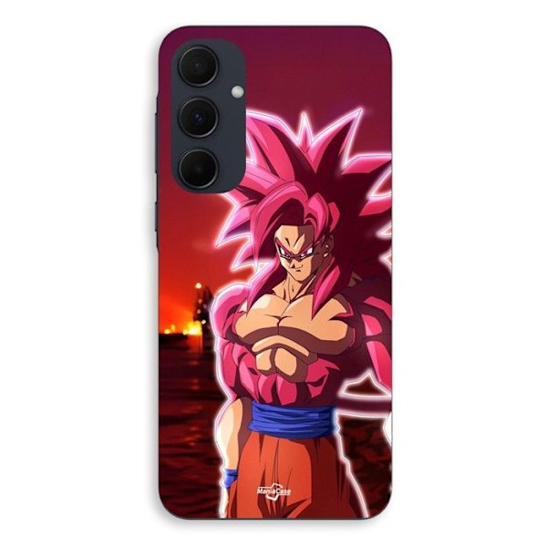 Coque - Maniacase - Samsung Galaxy A35 - Dragon Ball Goku SSJ4 - Mjuk - Svart